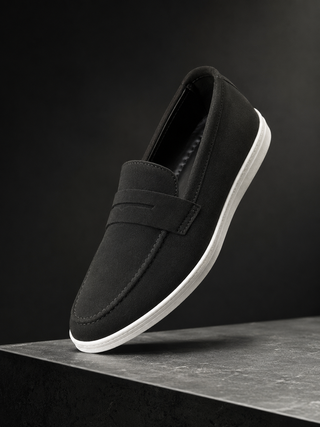 Premium Black Suede Loafer