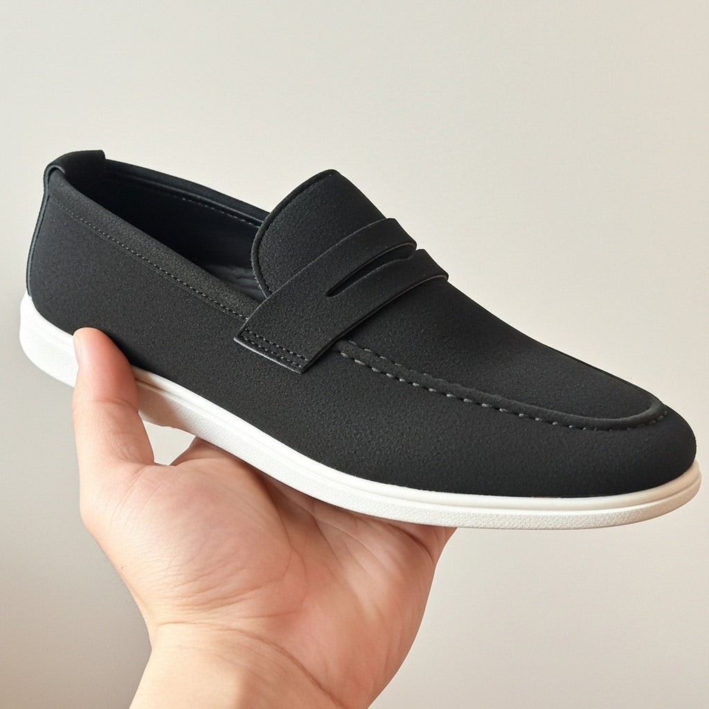 Premium Black Suede Loafer
