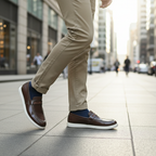 Premium Handcrafted Brown Hybrid Penny Loafer | Medicated Comfort Insole – Durable White Sneaker Sole